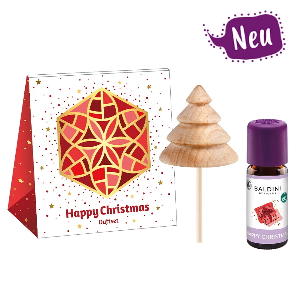 TAOASIS/BALDINI Baldini-Happy Christmas Duftset 10ml Naturduft Bio Tannenbaum Duftholz ByTaoasis
