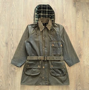 Vintage Barbour A98 Solvay 2 Crest Wax Hooded Jacket C40/102 Very Rare - Bild 1 von 24