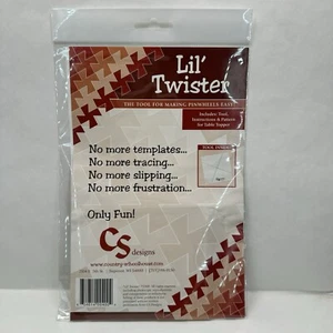Lil' Twister Pinwheel leicht gemacht Quiltwerkzeug Anleitung und Tischplattenmuster - Bild 1 von 2