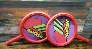 Juego de palas Koosh 1991 vintage original Koosh 2 palas años 90 sin pelota retro - Imagen 1 de 2