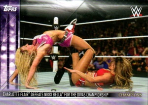 2019 Topps WWE - Women's Revolution #DR-7 Charlotte Flair Defeats Nikki Bella - Picture 1 of 2