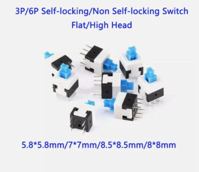 5.8mm-8.5mm Mini Self-Locking/Non-self-locking Square Push Button Switch 3/6Pin - Image 1 of 4