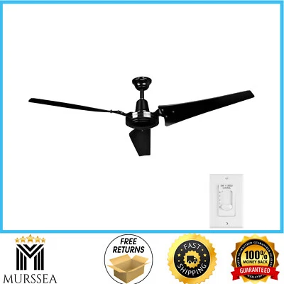 Ventilador de Techo Industrial Comercial Exterior Interior 60" Con Mando a Distancia Acero Foto 1 de 4