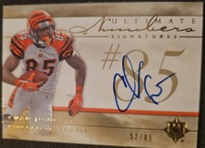 Ultimate Collection Ultimate Numbers Signatures Chad Johson Auto On Card #/85!