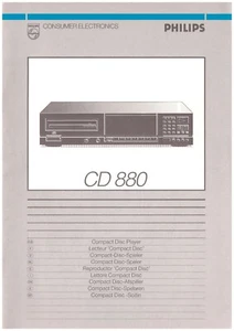 PHILIPS CD 880 - CD PLAYER - USER INSTRUCTIONS OWNER'S MANUAL - Espanol - Picture 1 of 1