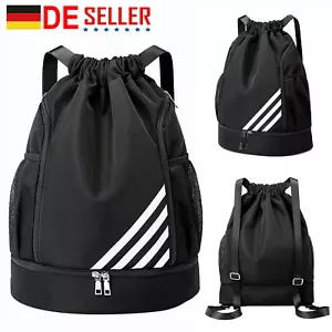 Turnbeutel Sportbeutel Schuhbeutel Beutel Tasche Rucksack Wasserdicht Gymsack DE - Bild 1 von 12