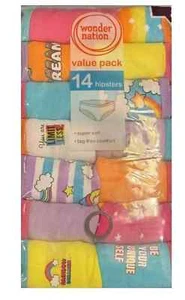 Size 14 Girls Hipsters Value Pack of 14 Underwear Wonder Nation Panties New - Picture 1 of 1