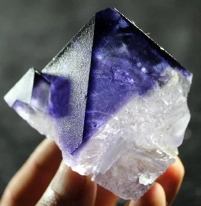 190g NUEVO HALLAZGO OCTAEDRO vidrio fluorita púrpura china CM710641 - Imagen 1 de 8