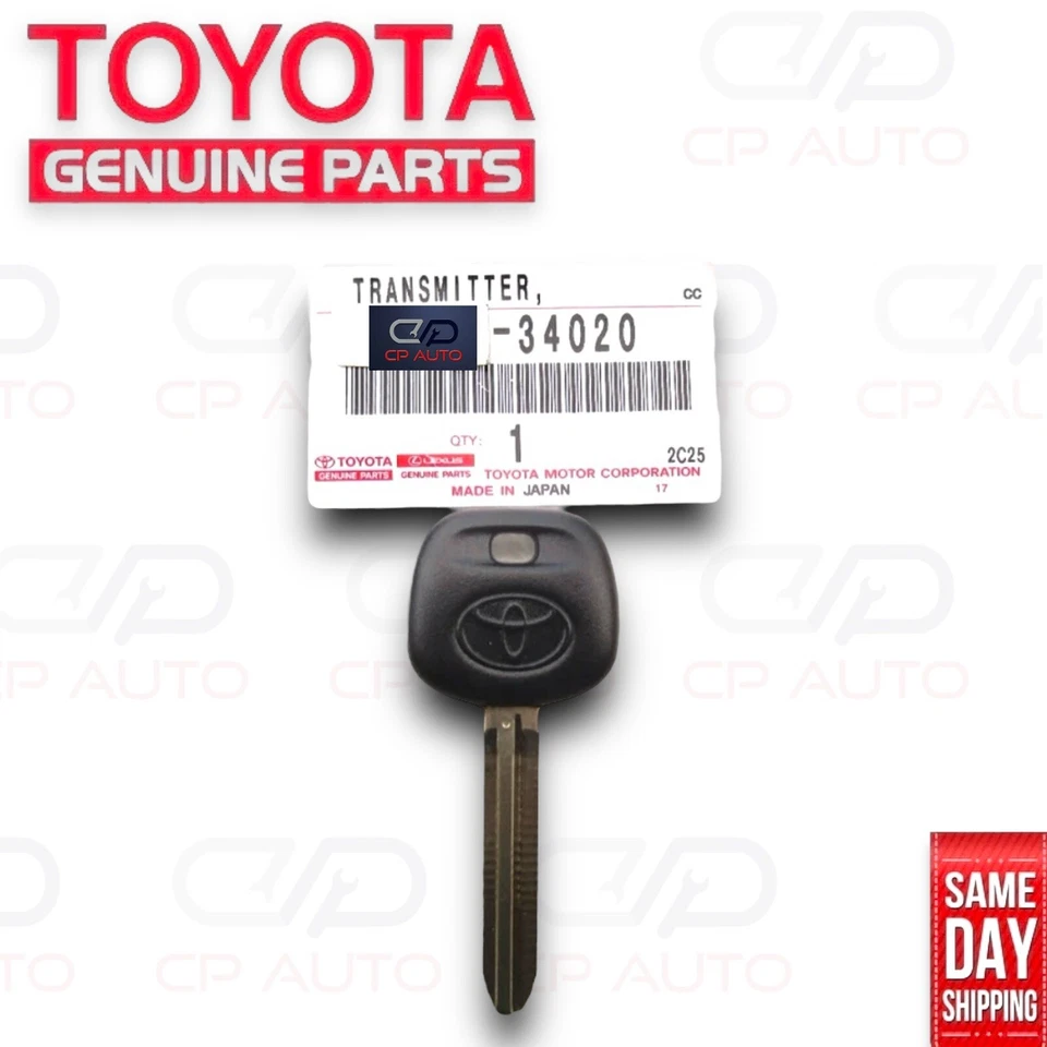 02-07 TOYOTA SEQUOIA SR5 LIMITED MASTER TRANSPONDEDOR SIN CORTAR CHIP LLAVE EN BLANCO FABRICANTE DE EQUIPOS ORIGINALES NUEVO Foto 1 de 4