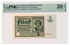 GERMANY banknote 5 Rentenmark 1926 PMG grade AU 58 EPQ Choice About Uncirculated