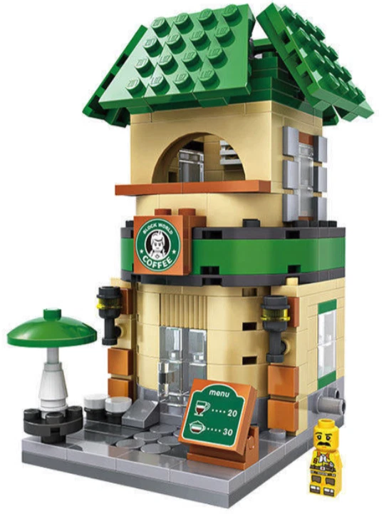 NEW LOZ Coffee Shop Cafe Street Mini Model Puzzle Bricks Building Blocks Gift! - Image 1 of 1