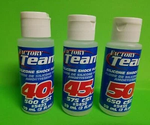 3X TEAM ASSOCIATED 40 45 50 WEIGHT SILICONE SHOCK OIL FLUID 5423 FOR  traxxas - Picture 1 of 1