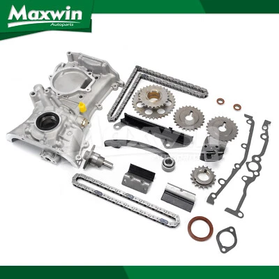 Kit de cadena de distribución bomba de aceite Fit 91-99 Nissan Sentra 200SX NX 1,6 L GA16DE motor Foto 1 de 4