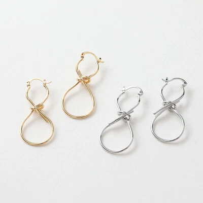 Gancho para pendiente con palanca trasera 4 piezas, pendientes de aro gruesos, pendientes de aro Huggie Foto 1 de 4