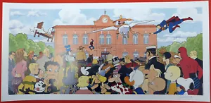 GIARDINO POSTER COMIC SQUARE FIRMATO A PENNA - Picture 1 of 1