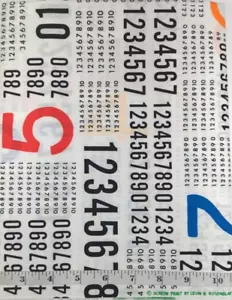 Vintage Lightweight Numbers Cotton Sew Craft Fabric BTY Rosenblatt Textiles - Picture 1 of 2