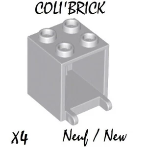 Lego 4345 - 4x Boite à lettres Container 2x2x2 - Gris Light Bluish Gray - NEUF - Imagen 1 de 1