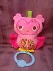 Bright Starts Pink Owl Bird Ring Link Clip On Hanging Baby Plush Toy Replacement