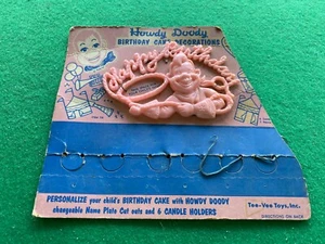 Pink Howdy Doody Birthday Cake Decorations Vintage 1950's - Rare - Picture 1 of 3