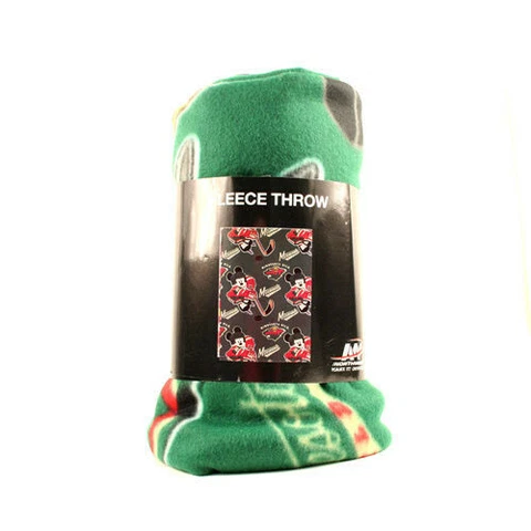 MINNESOTA WILD DISNEY MICKEY MOUSE FLEECE BLANKET THROW SOFT NHL NEW Cover