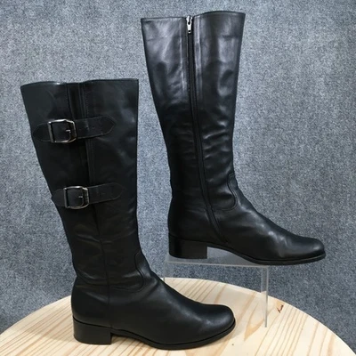 Botas Gabor para mujer 7 Astoria altas hasta la rodilla negras cremallera lateral tacones bloque Foto 1 de 4