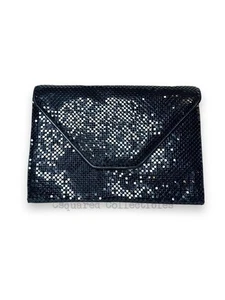 Whiting & Davis Navy Blue Mesh Shoulder Bag Oversized Clutch Vintage - Bild 1 von 11