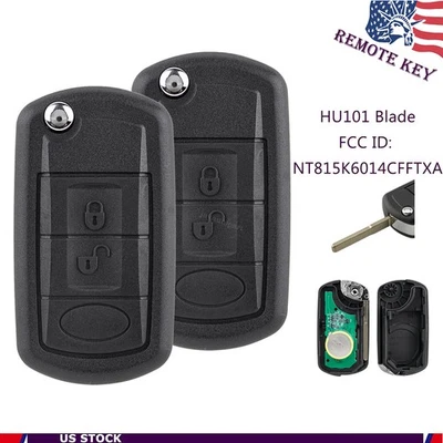 2 Flip Car Key Fob For Land Rover LR3 Range Rover Sport 2006 2007 2008 2009 2010 - Image 1 of 4