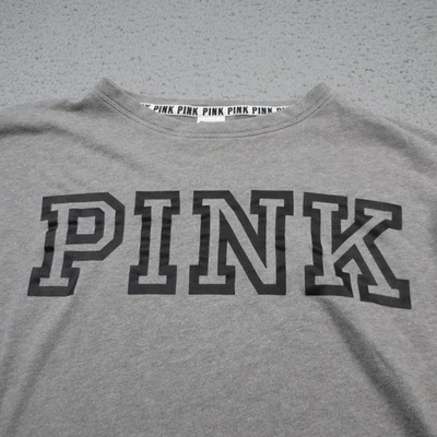 Suéter Victorias Secret Rosa Mujer Gris Medio Manga Larga Pullover Ropa Activa Foto 1 de 4