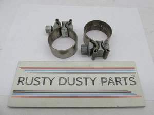 Par de abrazaderas de silenciador de escape originales Harley Davidson de 1,75" 1-3/4" - Imagen 1 de 6