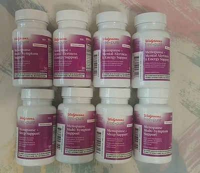 Lote de (8) Walgreens GRATIS + PURO Menopausia Soporte Multi-Síntomas 30 ct Cada 2027ex Foto 1 de 4