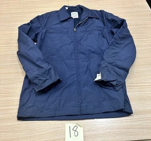 DEADSTOCK NWT! Vintage US Navy Utility Jacket Men's 42/XL Blue Zip Up Military - Picture 1 of 7