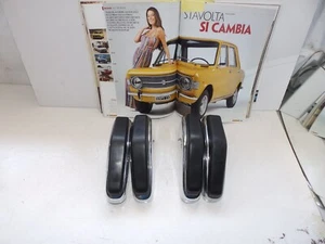 FIAT 128 BERLINA DEL 69 BORCHIE PARAURTI CROMATI ANTERIORE E POSTERIORE UNICAR - Imagen 1 de 4