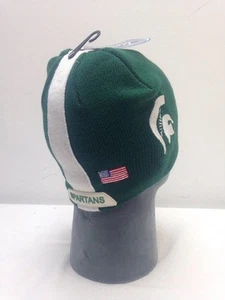 Michigan State Football Helmet Hat MSU Beanie Hat Skin College Winter Hat NCAA - Picture 1 of 12