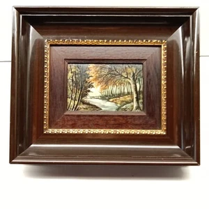 Porcelaine de Limoges Signé Marcel Chauffriasse 1929 1990 Paysage Cadre - Foto 1 di 15