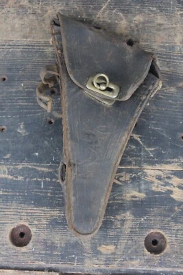 BOLSO TRIÁNGULO BICICLETA CUERO ANTIGUO ORIGINAL PREGUERRA ALEMANIA D.R.P. SELLO DE PROTECCIÓN Foto 1 de 4