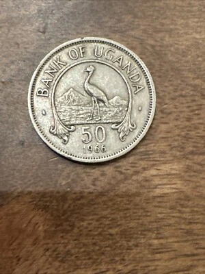 UGANDA 50 CENTS 1966 ( KM.#4) - Image 1 of 2
