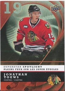 2008-09 Upper Deck Mcdonalds JONATHAN TOEWS #IS3 Superstar Spotlight Blackhawks