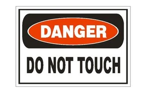Danger Do Not Touch Sticker Safety Sign Decal Label D877 - Picture 1 of 1