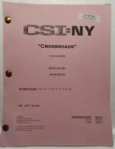 CSI: NY 2011 Original Shooting Script - Season 8 TV Episode "Crossroads" - Picture 1 of 8