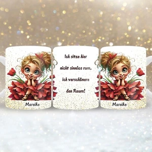 Taza chica divertida con nombre personalizable, taza de café frase divertida - Imagen 1 de 4