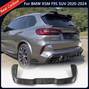 Alerón de techo trasero de carbono real apto para BMW X5M F95 SUV 20-24 labio de ala de ventana  - Imagen 1 de 12