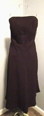 Julian Taylor Brown Strapless Fit & Flare Midi Length Formal Dress - Size 12 NWT - Image 1 of 4