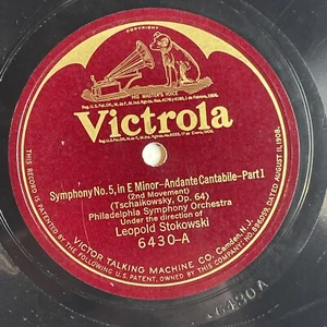 12" 78 RPM-Leopold Stokowski-Symphony No. 5 in E Minor-Andante Cantabile/Pt. 1/2 - Imagen 1 de 4