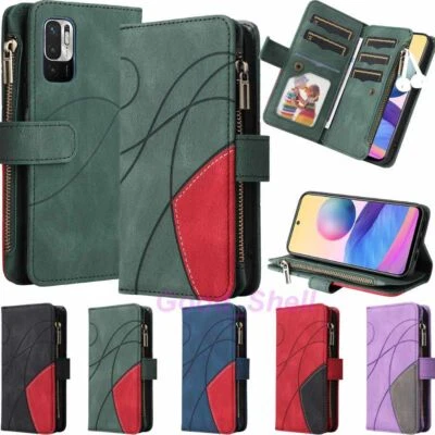 For Xiaomi Redmi Note 10 Pro 9s Mi 11T 10T Lite Zipper Wallet Leather Case Cover - Image 1 of 4