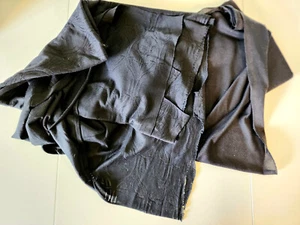 2+ Yard Lot of two pieces black sheer knit fabrics one has burnout design - Picture 1 of 4