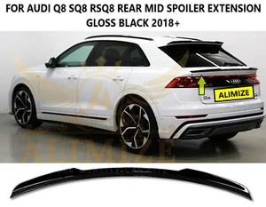 Para AUDI Q8 SQ8 RSQ8 4MN 2018 LÍNEA S ALERÓN MEDIO TRASERO EXTENSIÓN ALA BRILLO NEGRO - Imagen 1 de 9