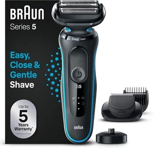 Braun Series 5 Regolabarba Uomo, Rasoio Elettrico Barba Braun Serie 5, Testina e - Foto 1 di 9