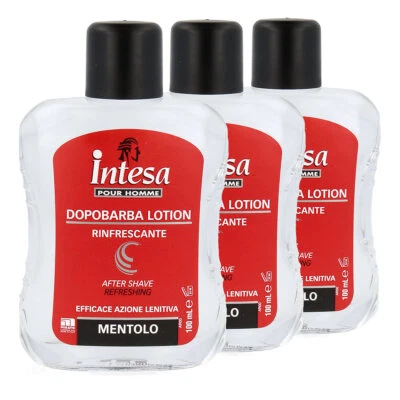 intesa pour Homme Lozione Rinfrescante Dopobarba 3x 100 ml Mentolo