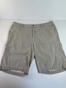 Tommy Bahama Mens Beige Flat Front Chino Shorts Silk/Cotton Sz 36 10”ins EUC! - Picture 1 of 8