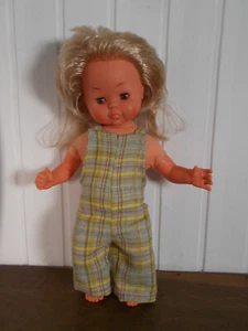 Poupée Gégé made in France  45 cm années 60 salopette cousue main culotte couche - Picture 1 of 7